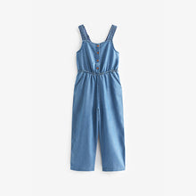 Load image into Gallery viewer, Blue Denim Crochet Strap Playsuit (3-12yrs)
