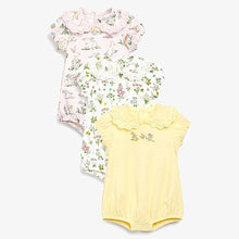 Load image into Gallery viewer, Floral Lilac 3 Pack Romper (0-18mths)
