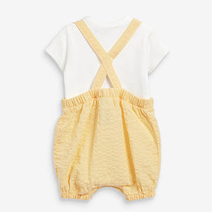 Lemon Yellow Character Baby 2 Piece Dungarees And Bodysuit Set (0mths-18mths)