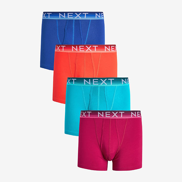 4 Pack Bright Ombre Waistband A-Front Boxers