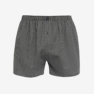 Black 4 Pack Pattern Woven Pure Cotton Boxers
