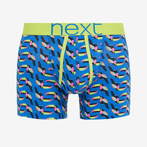 4 Pack Bright Bird Print A-Front Boxers