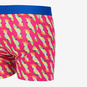4 Pack Bright Bird Print A-Front Boxers