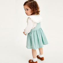 Load image into Gallery viewer, Mint Green Blouse And Pinafore Set (3mths-6yrs)

