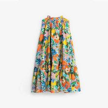 Load image into Gallery viewer, Orange/Yellow Fruit Printed Trapeze Dress (3-12yrs)
