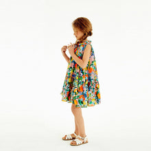 Load image into Gallery viewer, Orange/Yellow Fruit Printed Trapeze Dress (3-12yrs)
