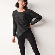 Load image into Gallery viewer, Black Cropped Denim Jersey Leggings
