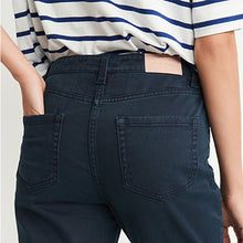 Load image into Gallery viewer, Navy Blue Cropped Slim Jeans
