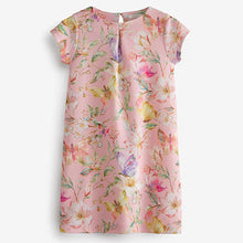 Load image into Gallery viewer, Pink Floral &amp; butterfly Occasion Dress (3-12yrs)
