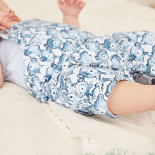 Load image into Gallery viewer, Blue Baby 2 Piece Bear Printed Dungaree and Bodysuit Set (0mths-18mths)
