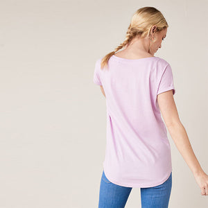 Lilac Cap Sleeve T-Shirt