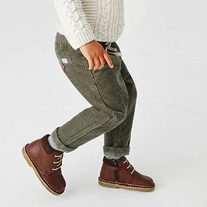 Khaki Green Cord Pull-On Trousers (3mths-5yrs)