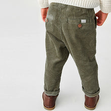 Load image into Gallery viewer, Khaki Green Cord Pull-On Trousers (3mths-5yrs)
