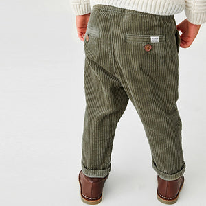 Khaki Green Cord Pull-On Trousers (3mths-5yrs)
