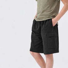Load image into Gallery viewer, Black Basic Cargo Shorts (3-12yrs)
