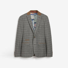 Load image into Gallery viewer, Grey Slim Fit Check Suit: Jacket
