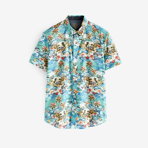 Blue Hawaii Printed Short Sleeve Shirt