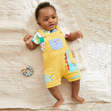 Load image into Gallery viewer, Bright Yellow Dungaree set (0mth-18mths)
