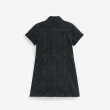 Load image into Gallery viewer, Black Fitted Denim Dress (3-12yrs)
