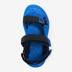 Blue/Navy Strap Touch Fastening Trekker Sandals (Older Boys)