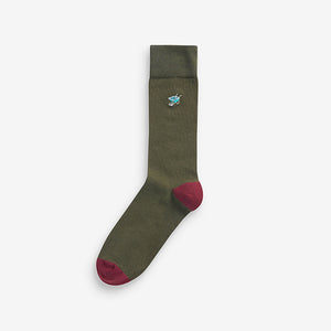 Mixed Gardening Embroidered Socks 5 Pack