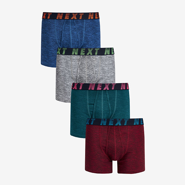 4 Pack  Multi Marl Neon Waistband A-Front Boxers