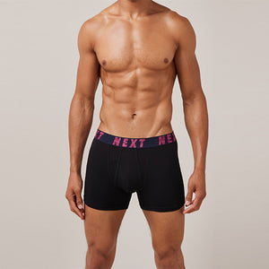 Black Colour Marl Waistband Hipster Boxers 4 Pack