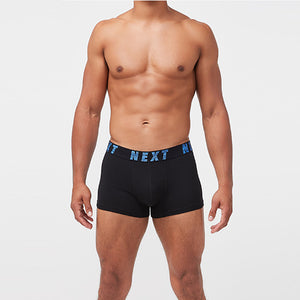 4 Pack Black Colour Marl Waistband A-Front Boxers