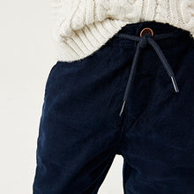 Load image into Gallery viewer, Navy Blue Lined Pull-On Cord Trousers (3mths-5yrs)

