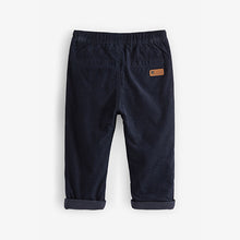 Load image into Gallery viewer, Navy Blue Lined Pull-On Cord Trousers (3mths-5yrs)
