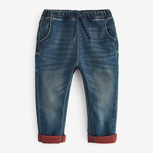 Dark Blue Rust Super Soft Pull-On Jeans With Stretch (3mths-5yrs)