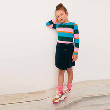 Load image into Gallery viewer, Rainbow Stripe Ribbed Long Sleeve Top (3-12yrs)
