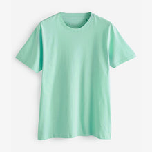 Load image into Gallery viewer, Aqua Blue Regular Fit Essential Crew Neck T-Shirt

