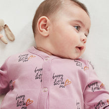 Load image into Gallery viewer, Pink Leopard Print 4 Pack Baby Footless Sleepsuits (0mth-18mths)
