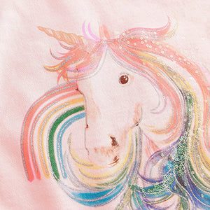 Pink Sequin Unicorn Long Sleeve Top (3-12yrs)
