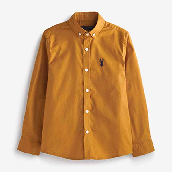Ochre Yellow Long Sleeve Oxford Shirt (3-12yrs)