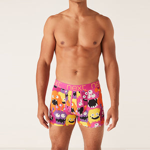 4 Pack Monster Print A-Front Boxers