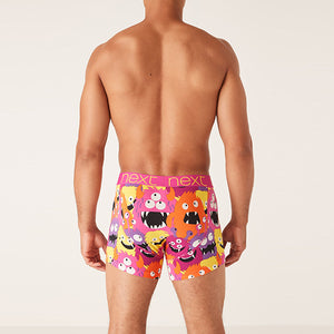 4 Pack Monster Print A-Front Boxers