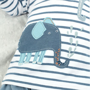 Blue Elephant 2 Piece Baby T-Shirt And Leggings Set (0mth-18mths)