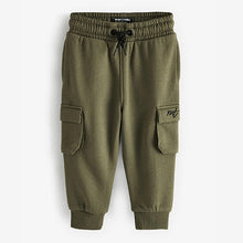 Load image into Gallery viewer, Khaki Green Jersey Utility Joggers (3mths-5yrs)
