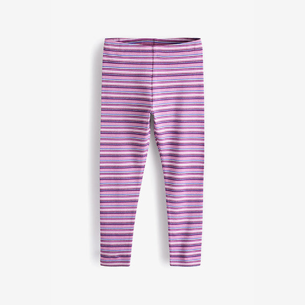 Purple Stripes Leggings (3-12yrs)
