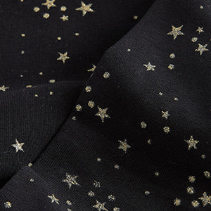 Black Gold Glitter Star Print Legging (3-12 yrs)