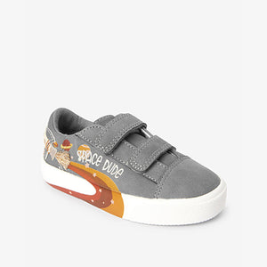 Mid Grey Rocket Strap Touch Fastening Shoes (Younger Boys)