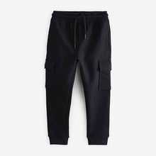 Load image into Gallery viewer, Black Cargo Cotton-Rich Joggers (3-12yrs)
