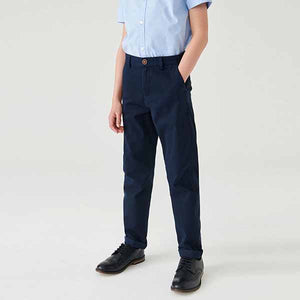 Navy Blue Regular Fit Stretch Chino Trousers (3-12yrs)