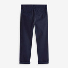 Load image into Gallery viewer, Navy Blue Regular Fit Stretch Chino Trousers (3-12yrs)
