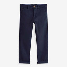 Load image into Gallery viewer, Navy Blue Regular Fit Stretch Chino Trousers (3-12yrs)
