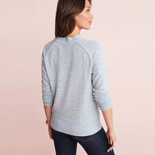 Load image into Gallery viewer, Light Blue Long Sleeve Cosy Lightweight Jumper
