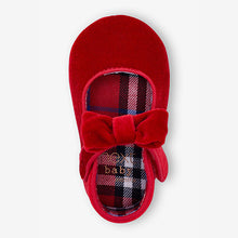 Load image into Gallery viewer, Red Velvet Occasion Mary Jane Baby Shoes (0-18mths)
