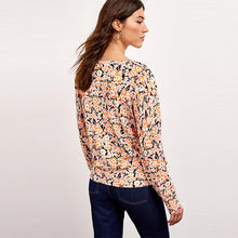 Load image into Gallery viewer, Pink Floral Crew Neck Jumper
